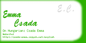 emma csada business card